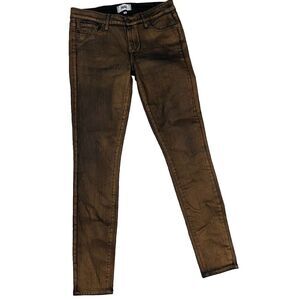 Paige Verdugo Ultra Skinny Coated Jeans Copper Galaxy Size 29